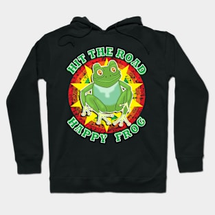 Hit The Road Happy Frog Hoodie